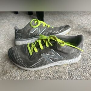 Women’s New Balance Gray Sneakers with Neon Laces